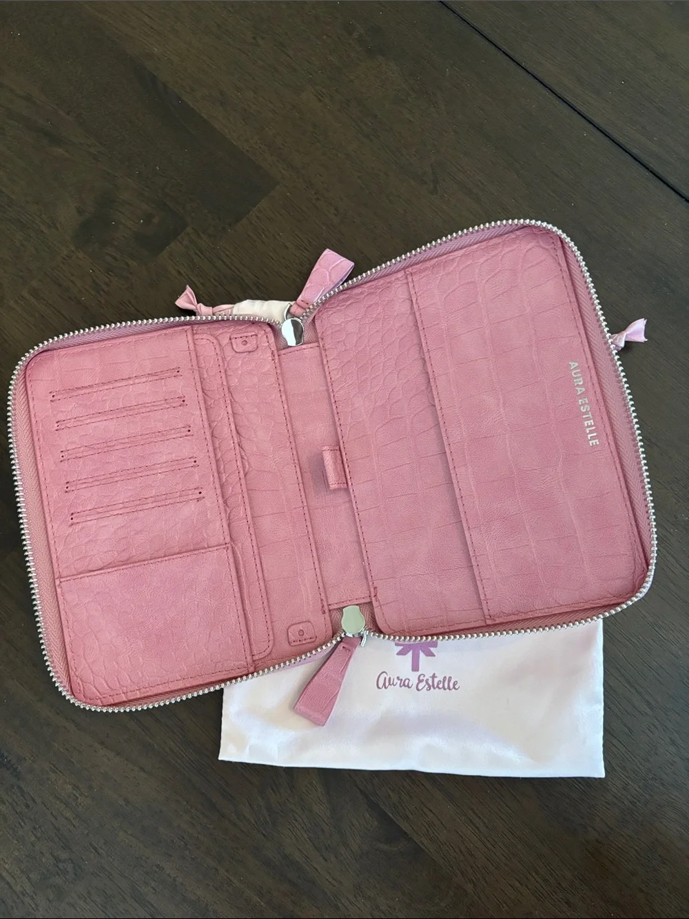 Aura Estelle A6 Planner Notebook Cover Pink Love at first sight Croc Emb